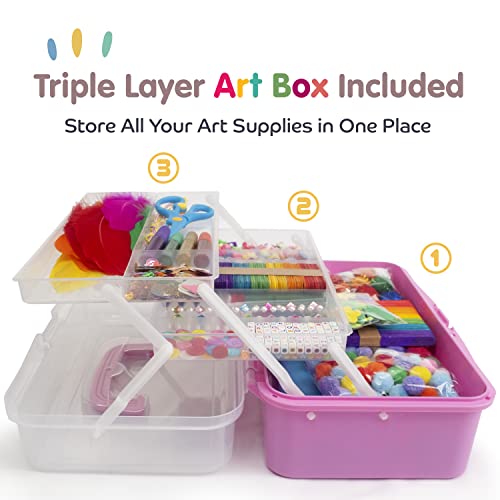 Kids Craft Kit in a Plastic Craft Box Organizer D42953
