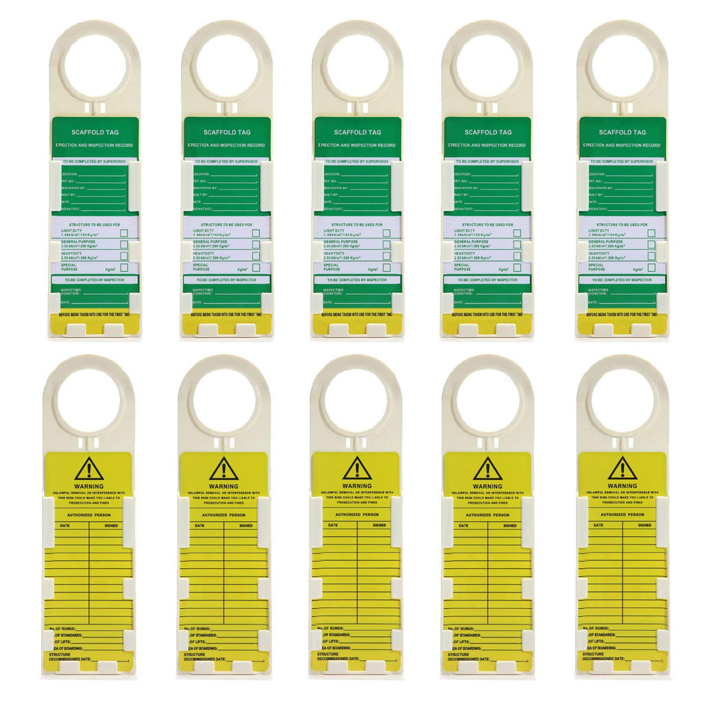 Scaffold Safety Inspection Tags 10 Pcs H239