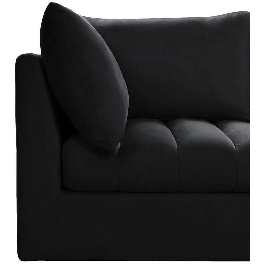 Black Velvet Modular Sectional T728461