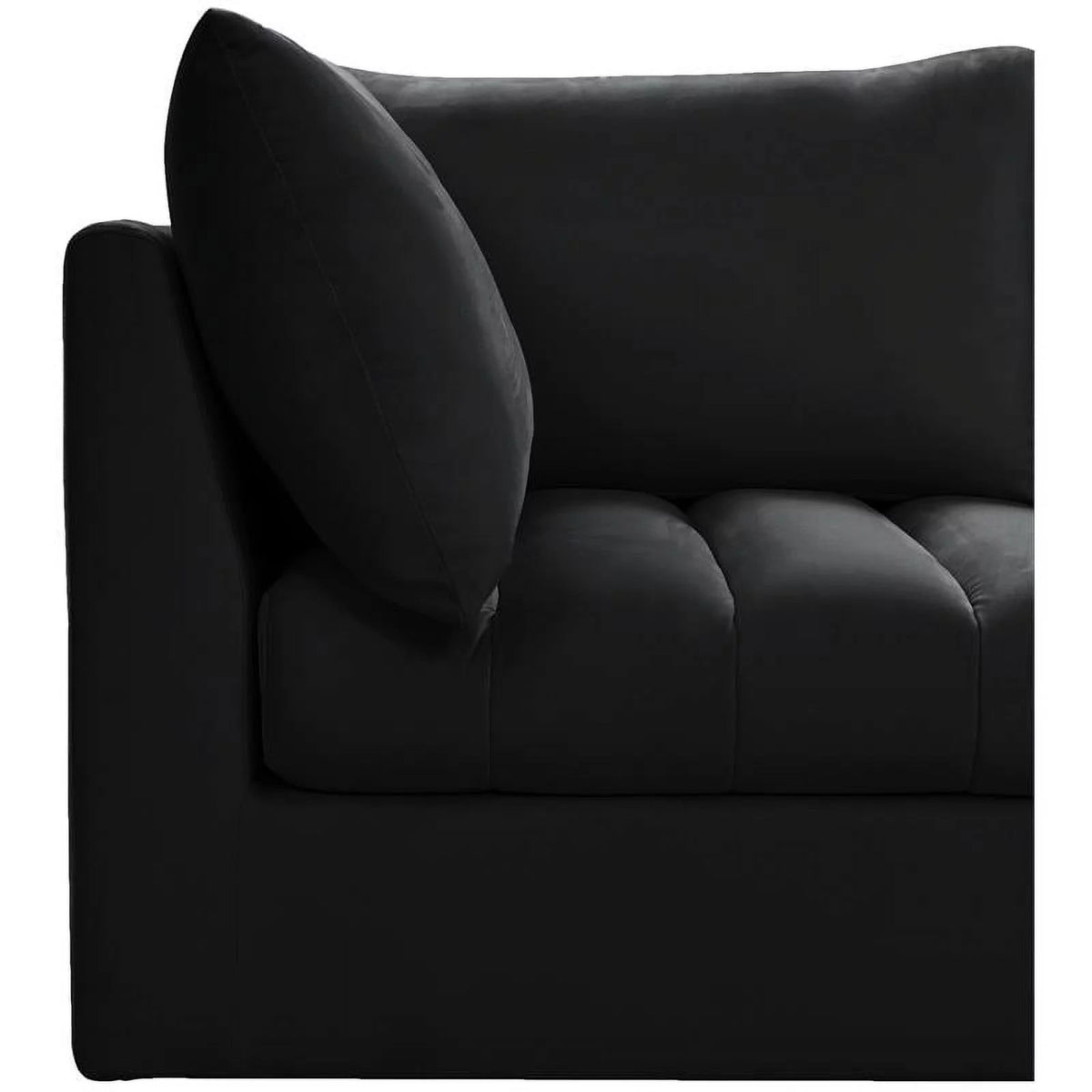 Black Velvet Modular Sectional T728461