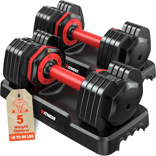 Adjustable Dumbbells Set of 2 with Anti-Slip Handle D80335
