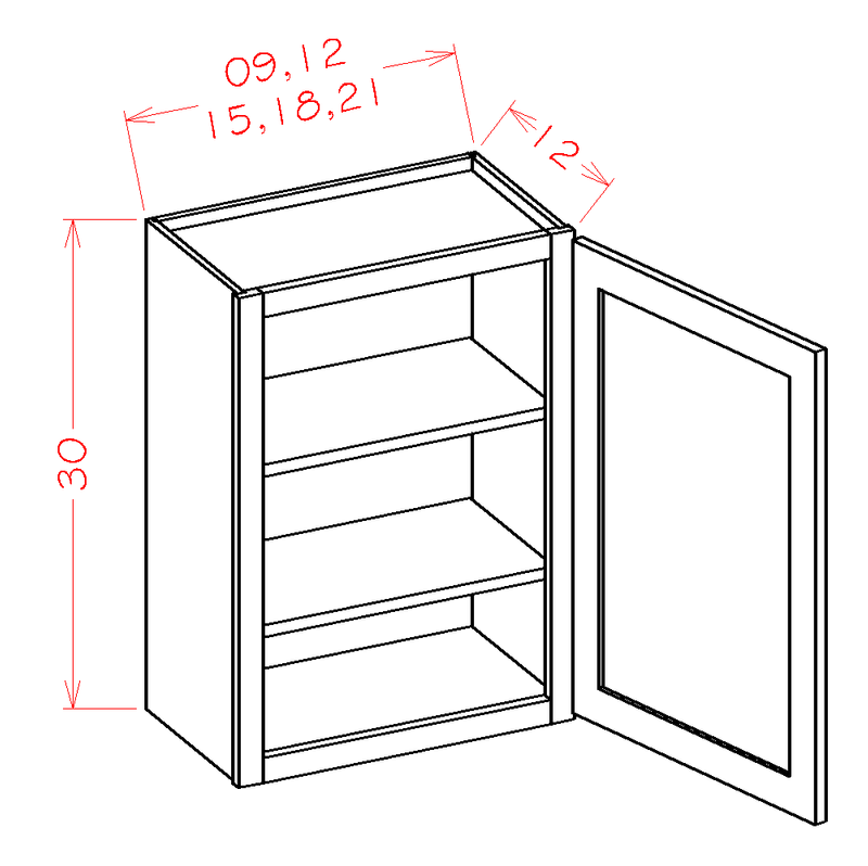 White 2 Doors 2 Shelves Wall Cabinet A24965