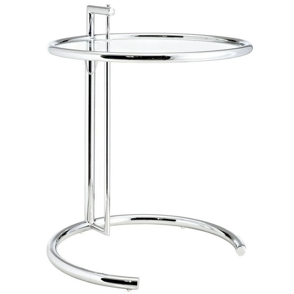 Adjustable Glass Top End Table Q5936