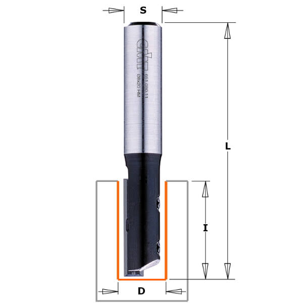 Carbide Straight Bit 3/8-Inch Diameter 1/4-Inch Shank V161084