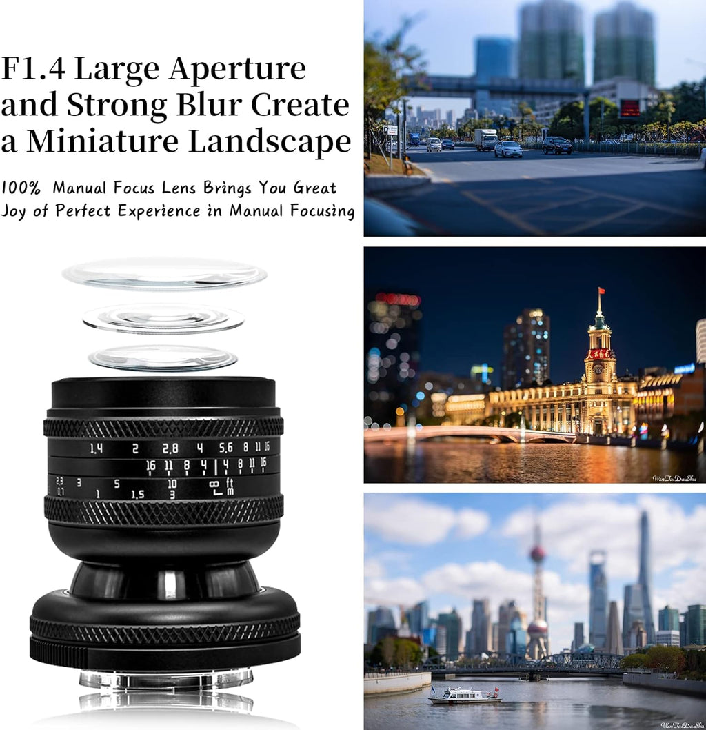 50mm F1.4 Full Frame Manual Tilt Lens for L-Mount Mirrorless Camera P581692
