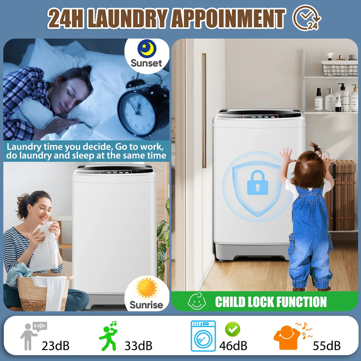 17.8 lbs Fully Automatic Compact Washer and Dryer Combo with Glass Top Z62202