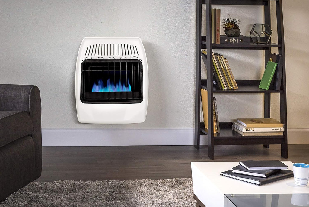 White 20,000 BTU Natural Gas Wall Heater B6855