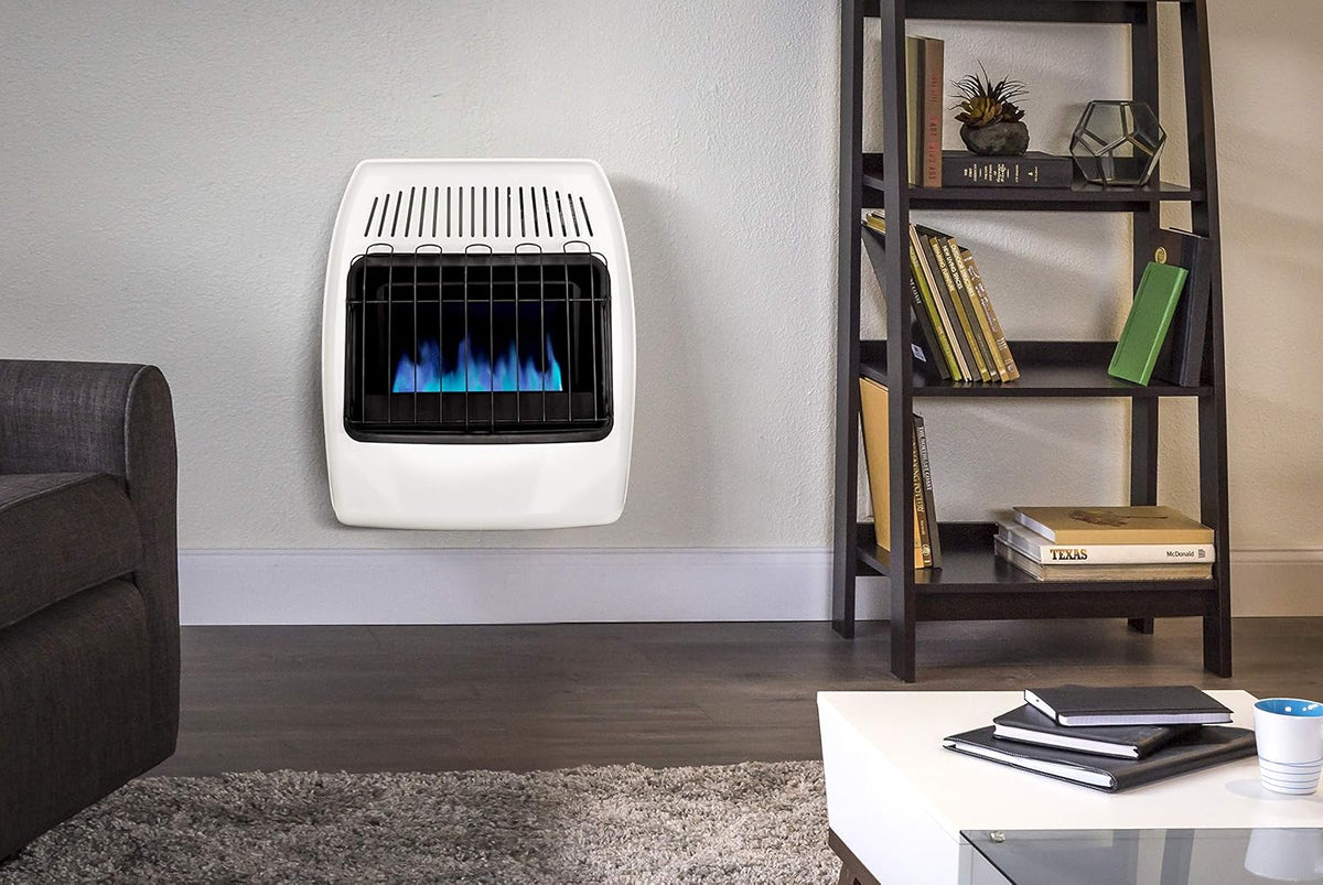 White 20,000 BTU Natural Gas Wall Heater B6855
