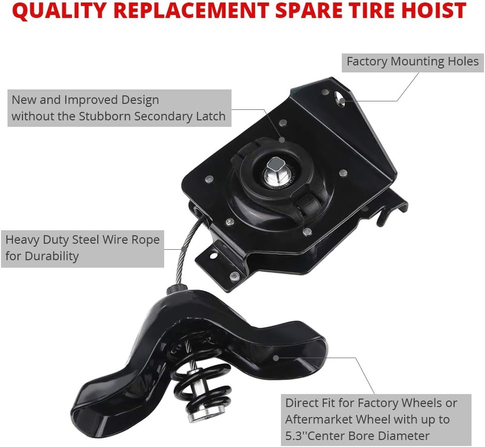Spare Tire Hoist Carrier Holder Pack of 2 R8230