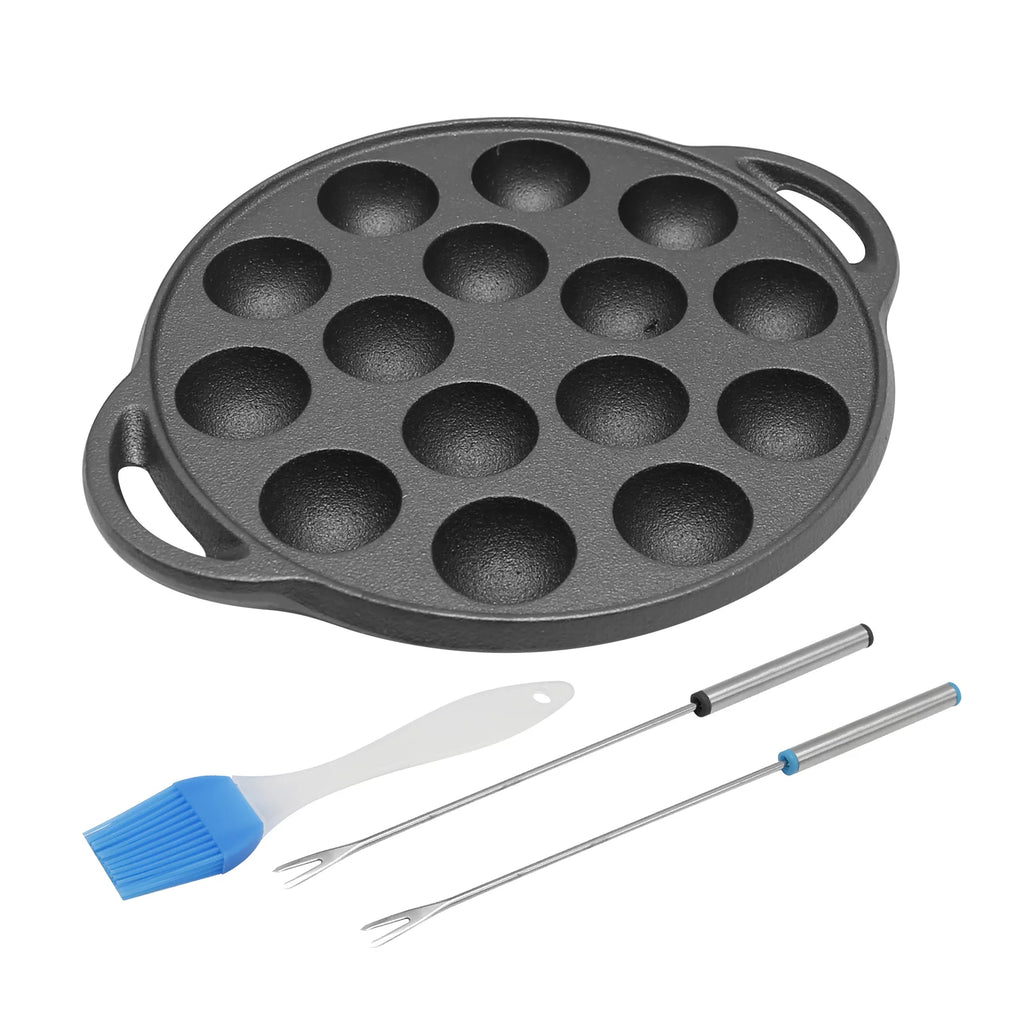 Cast Iron 15 Holes Takoyaki Pan H349494