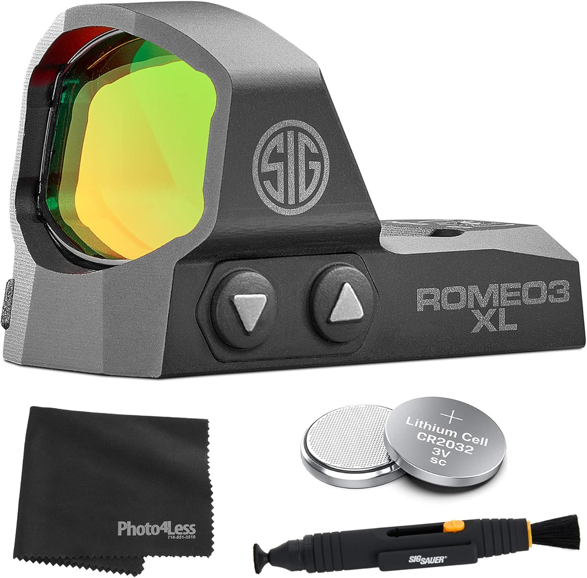 Red Dot Sight with 2 Additional Batteries and Lens Cleaning Kit F8373