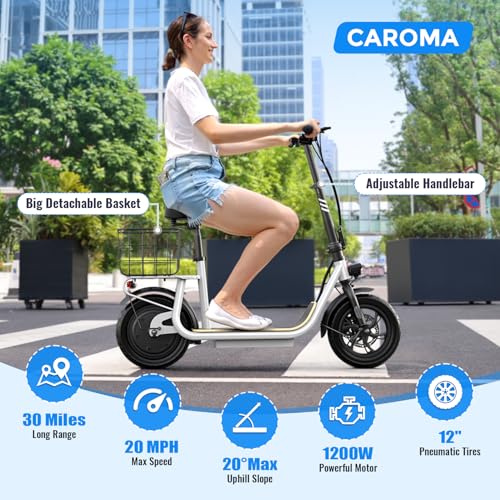 800W/1200W Electric Scooter with Seat, 48V Battery, Foldable G447329