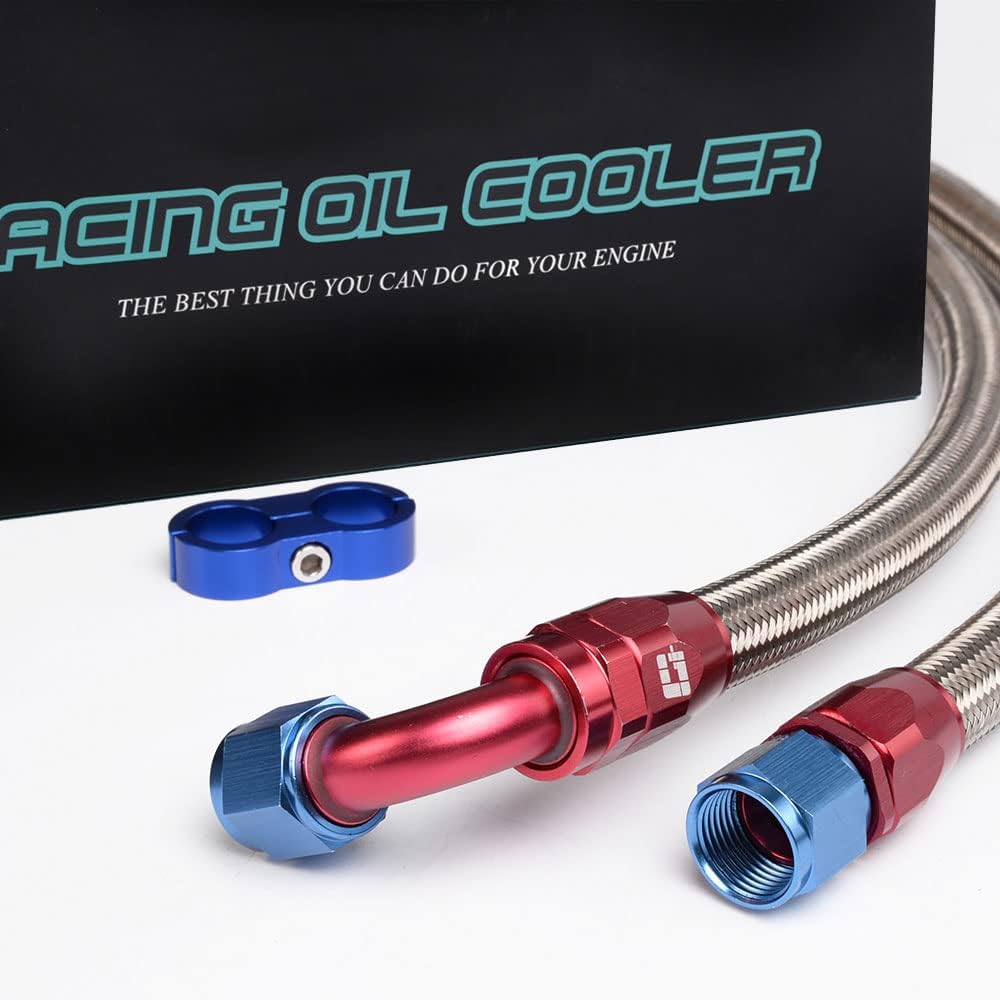 30 Row 10AN Universal Engine Transmission Oil Cooler with 7" Fan Kit A95301