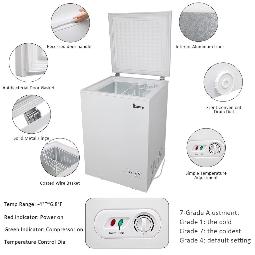 3.5 cu.ft Chest Freezer, White F744308