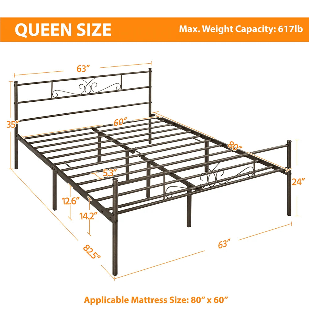 Queen Metal Platform Bed K388187
