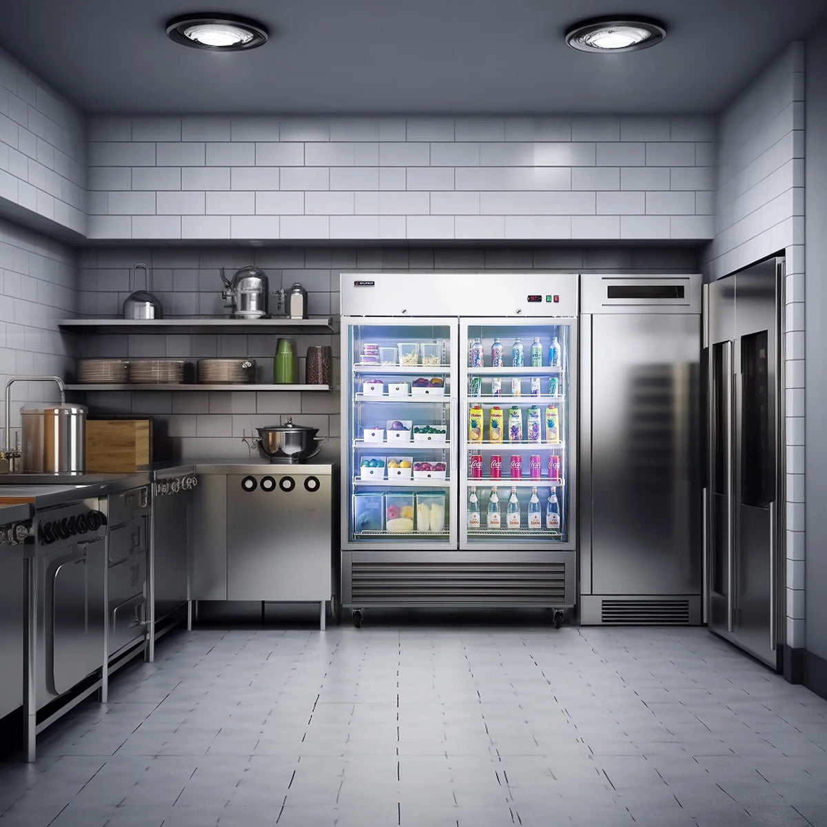 54" 2 Glass Door Display Refrigerator with 42.2 cu. ft. Capacity A510
