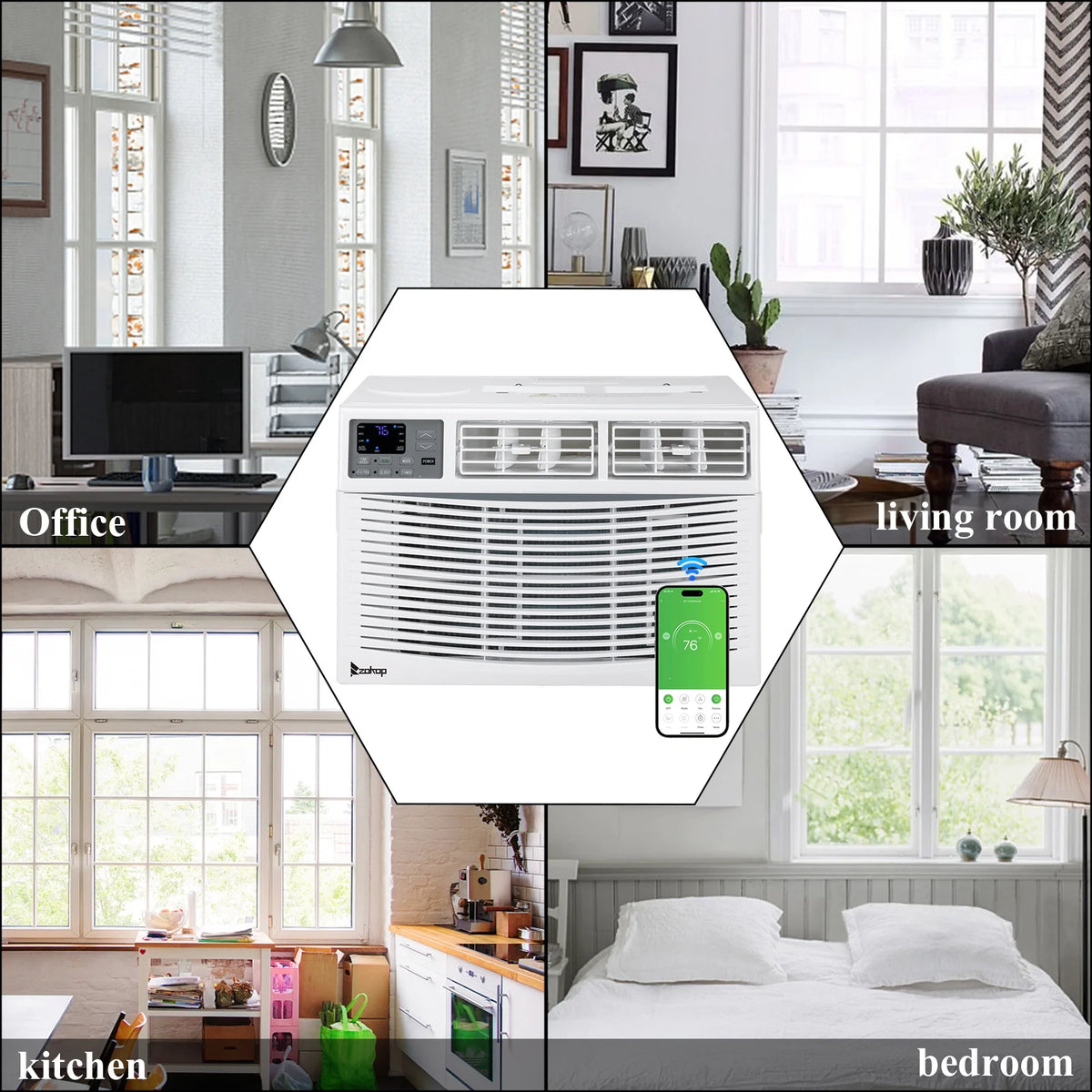 8,000 BTU White Window Air Conditioner H51313