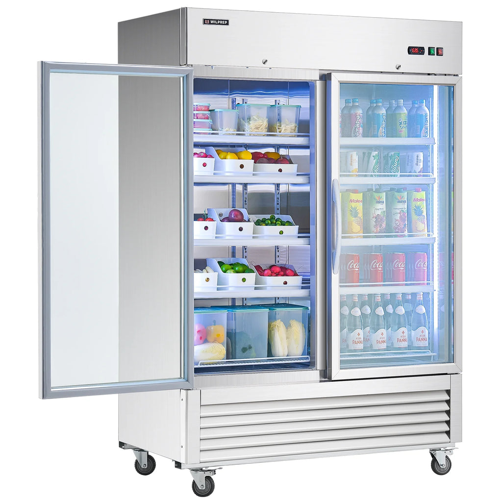 54" 2 Glass Door Display Refrigerator with 42.2 cu. ft. Capacity A510