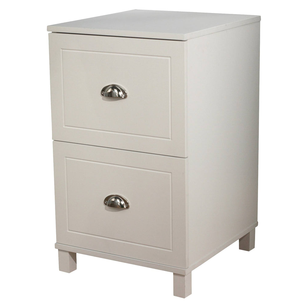Antique White Two Drawer Filing Cabinet O585