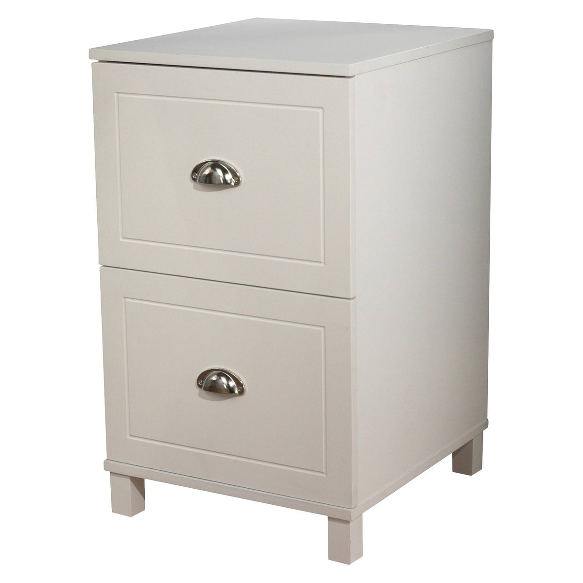 Antique White Two Drawer Filing Cabinet O585