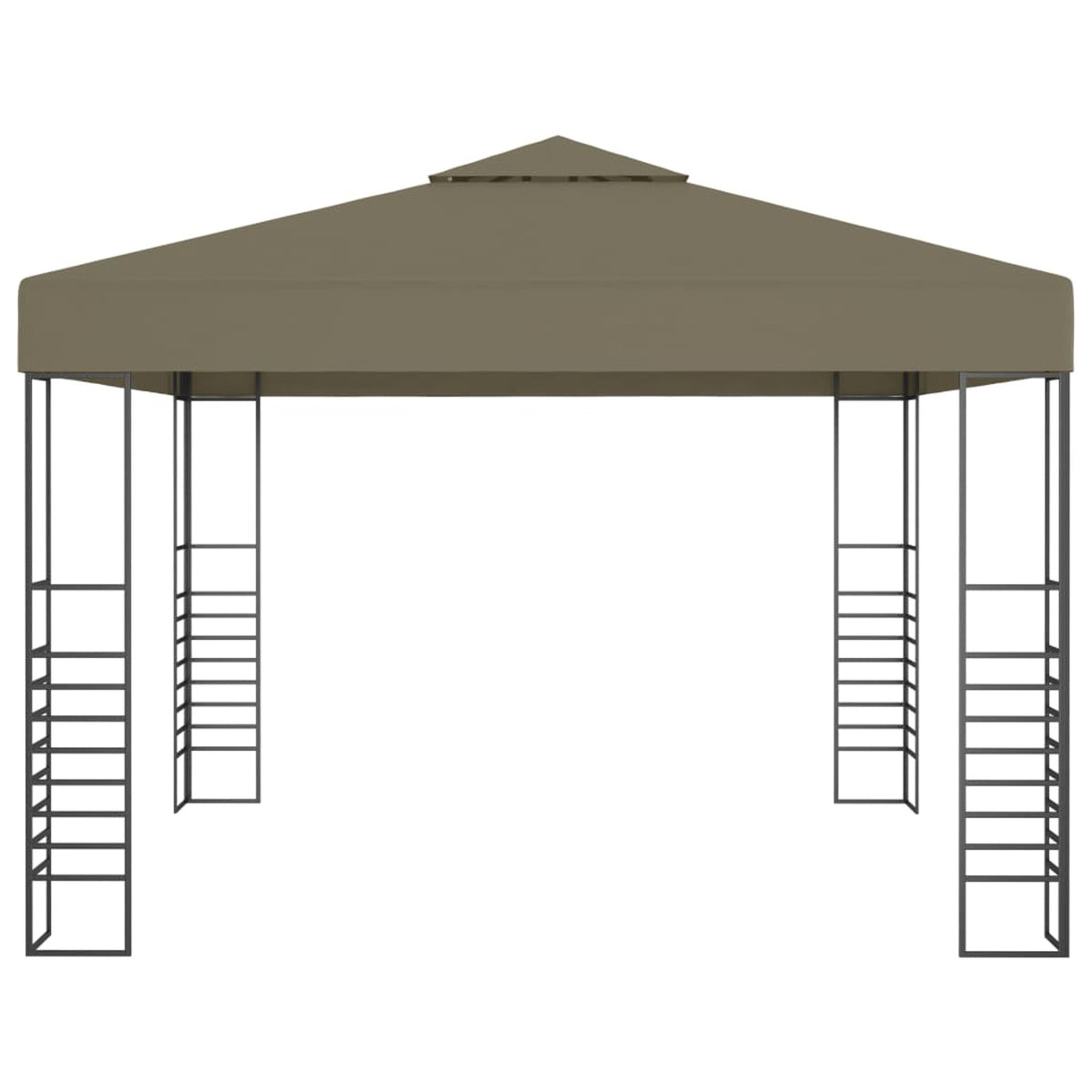 Taupe Outdoor Gazebo Canopy Tent with Steel Frame M132