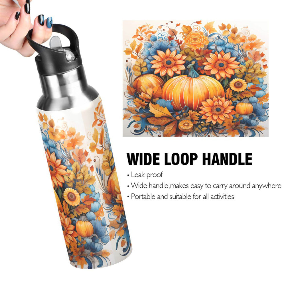 Stainless Steel Insulated Water Bottle with Straw Lid F84055