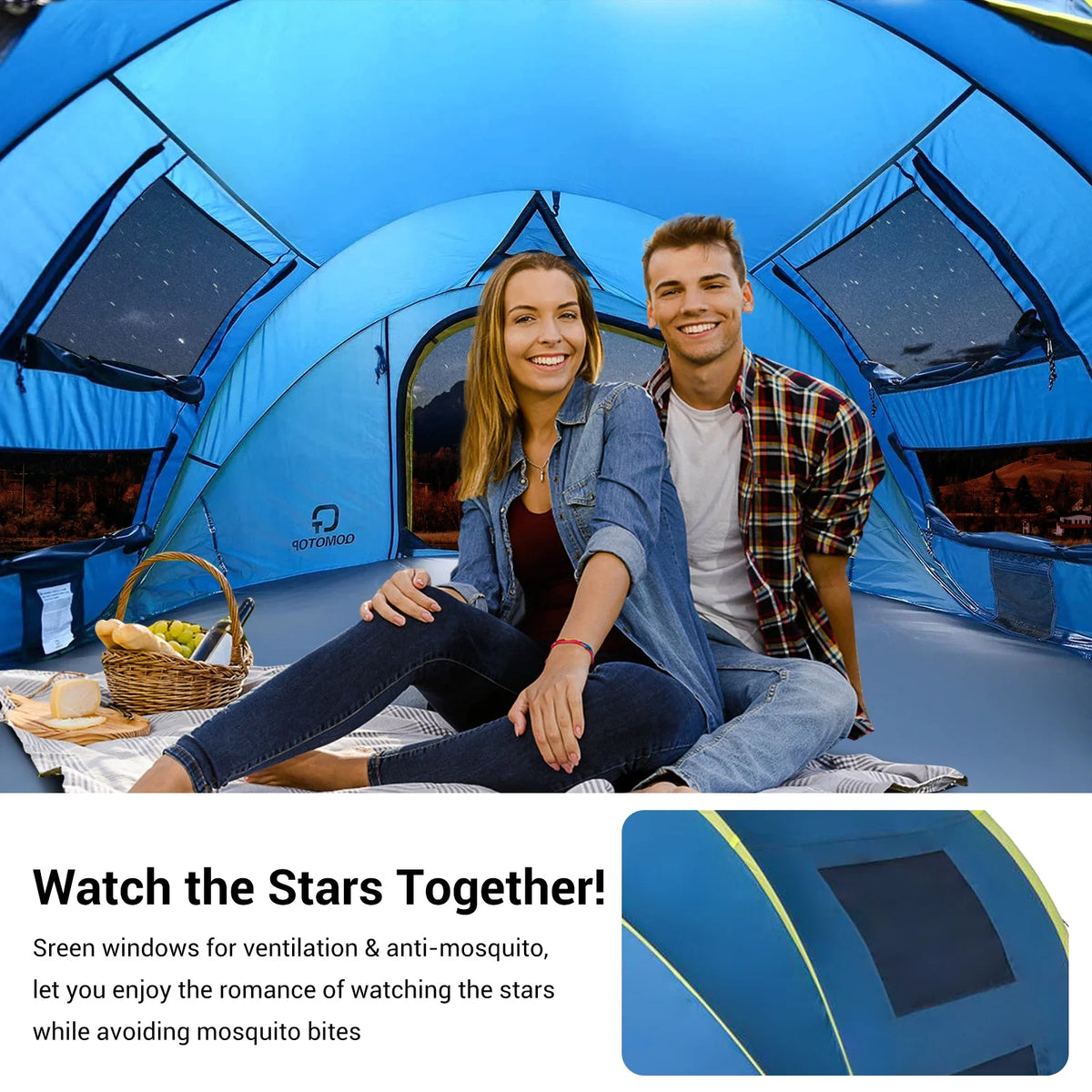 4-Person Waterproof Pop Up Camping Tent R98544
