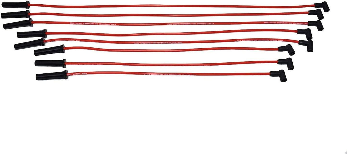 8-Cylinder Male Cap 65K Volt HEI Distributor Tune Up Kit 8.0mm Silicone Spark Plug Wires Red Pack of 2 B4771