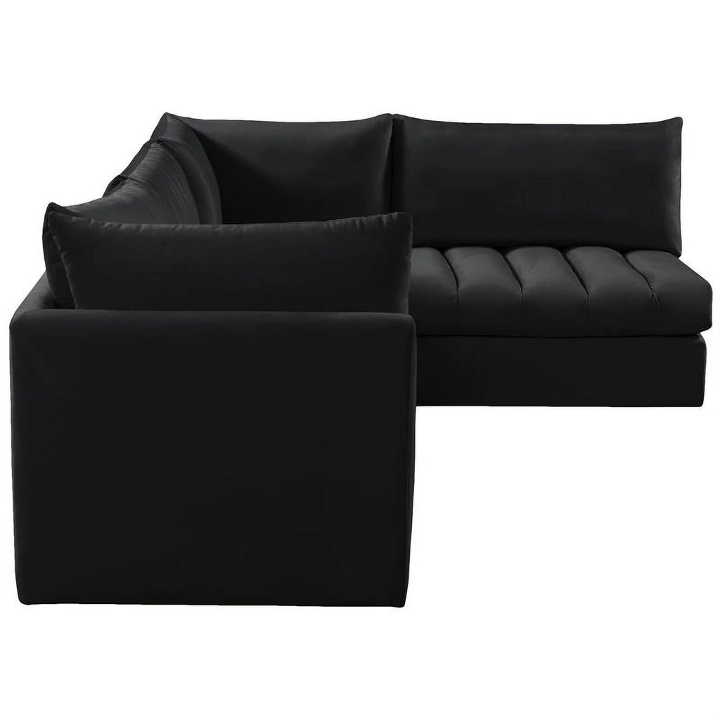 Black Velvet Modular Sectional T728461