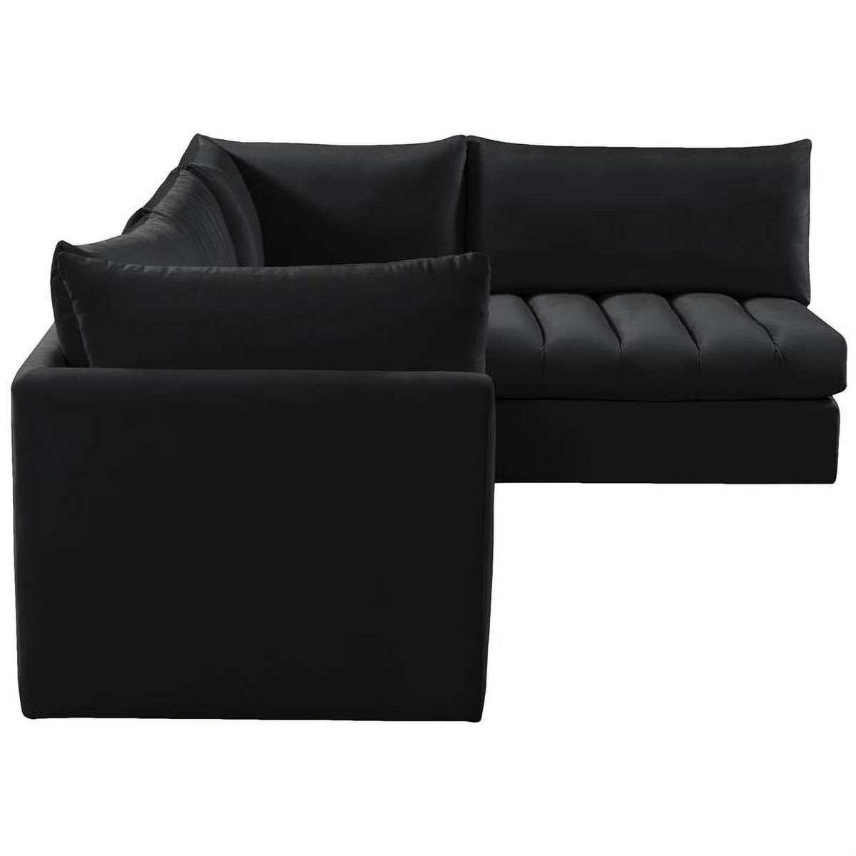 Black Velvet Modular Sectional T728461