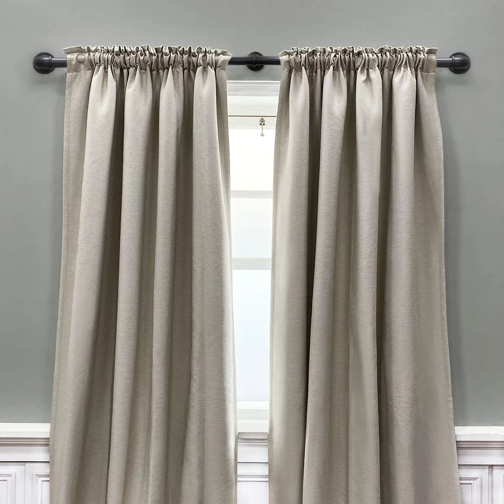 1" Matte Black Curtain Rod H815034