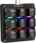 One Handed Mechanical Keyboard with RGB LED Backlit 9 Programmable Keys Blue Switches G111