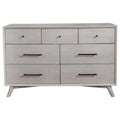 Gray Solid Wood Seven Drawer Double Dresser G436952
