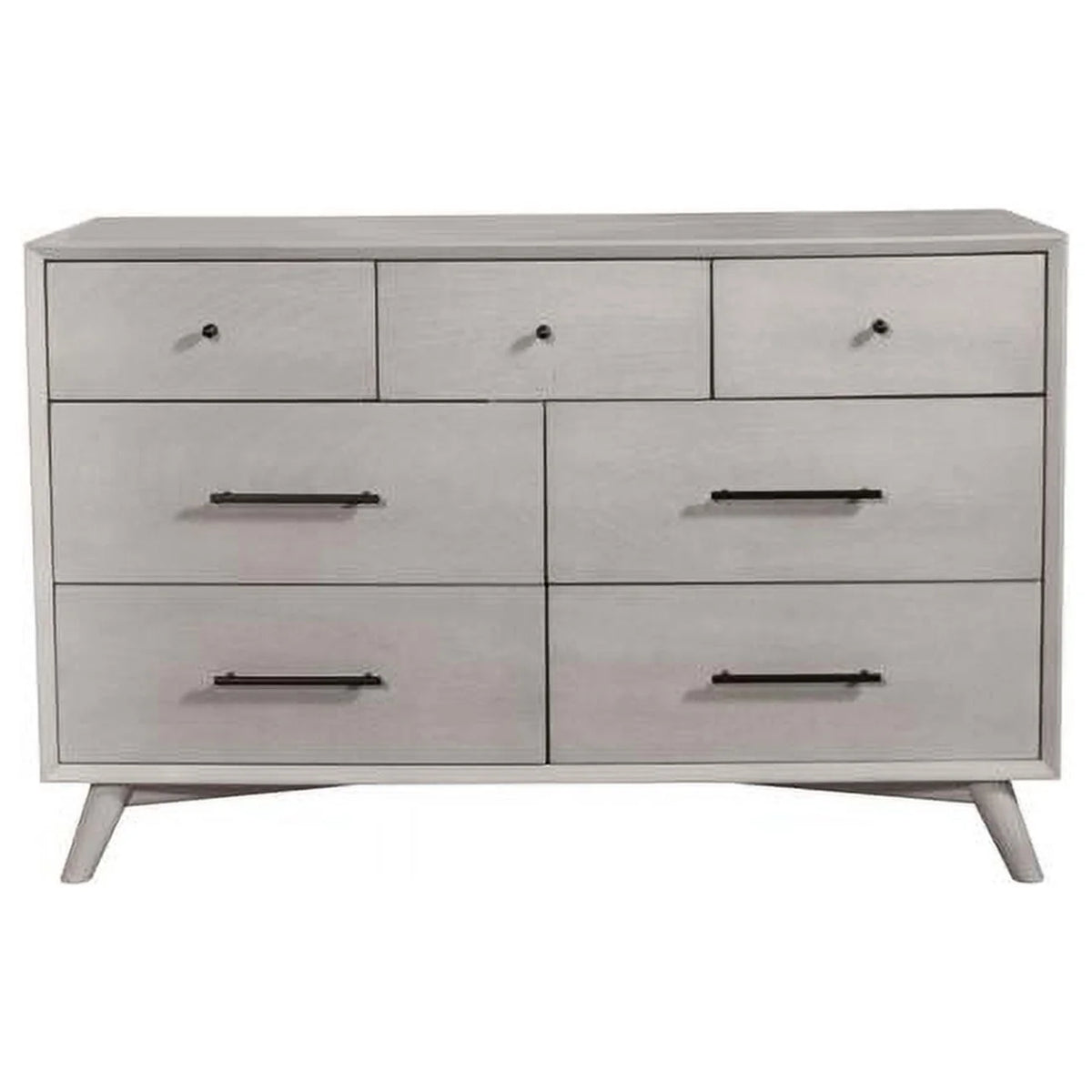 Gray Solid Wood Seven Drawer Double Dresser G436952