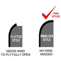 Windless Swooper Flag Feather Banner Sign 3X11.5 Ft Tall P80791