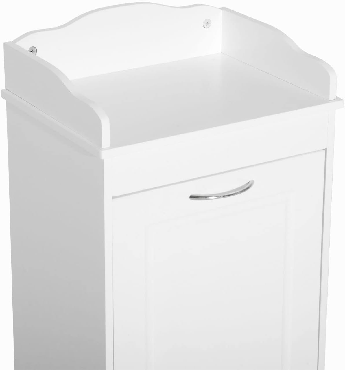 White Free Standing Laundry Hamper Z301