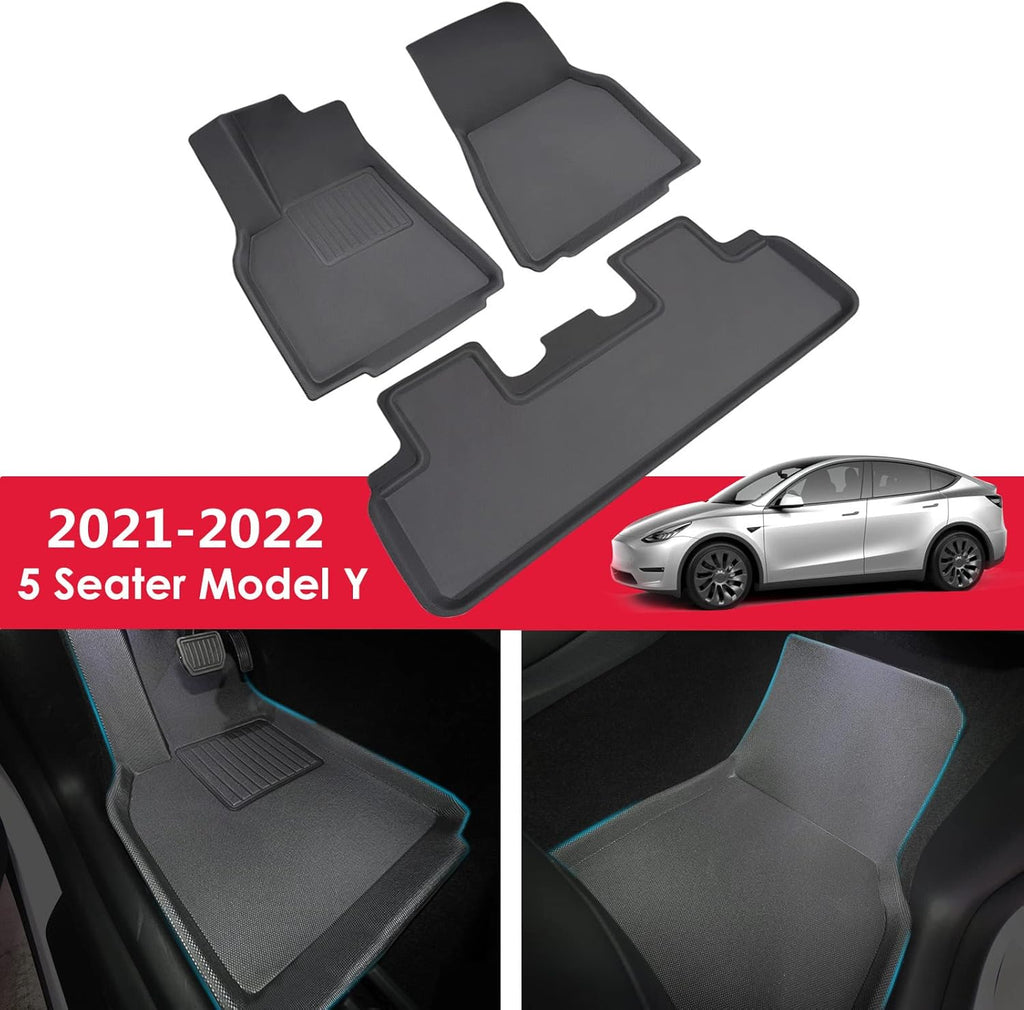 All-Weather TPE Floor Mats 1st & 2nd Row Black I64045