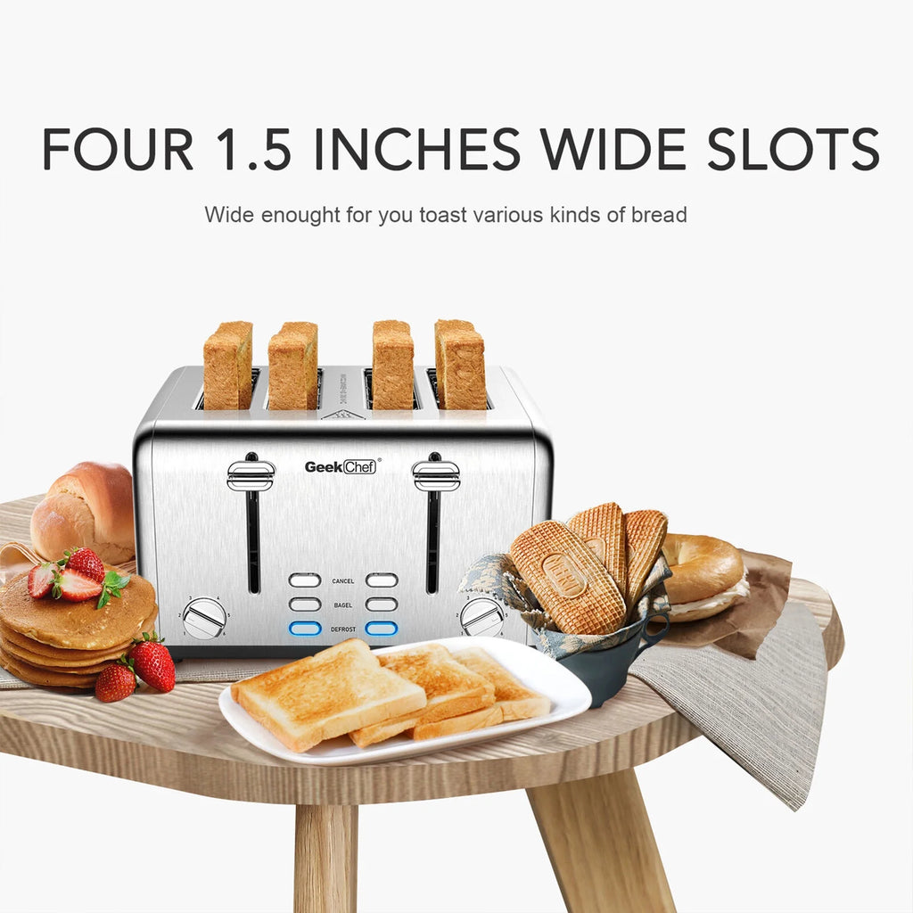 4 Slice Stainless Steel Toaster D822631
