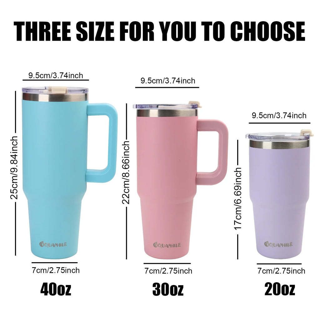 40 oz Insulated Stainless Steel Tumbler with Handle M777