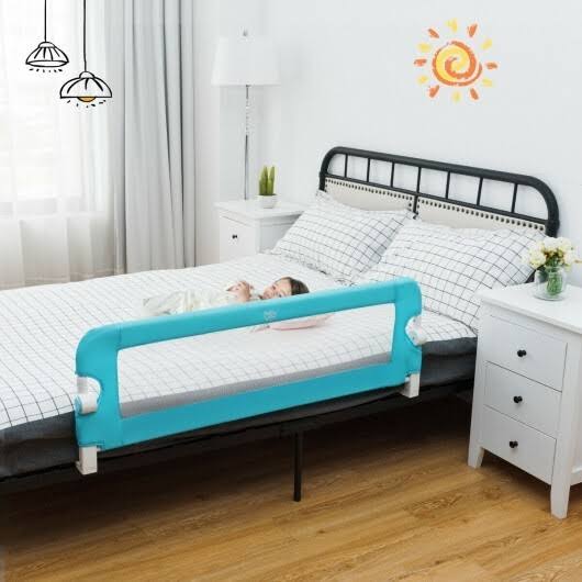 Blue Breathable Baby Swing Bed Rail Guard W55554