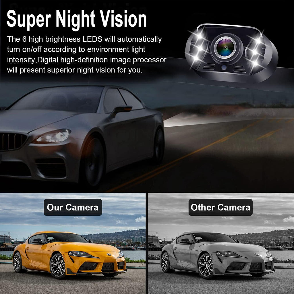 HD 1080P Wired Backup Camera with Monitor Kit J4132