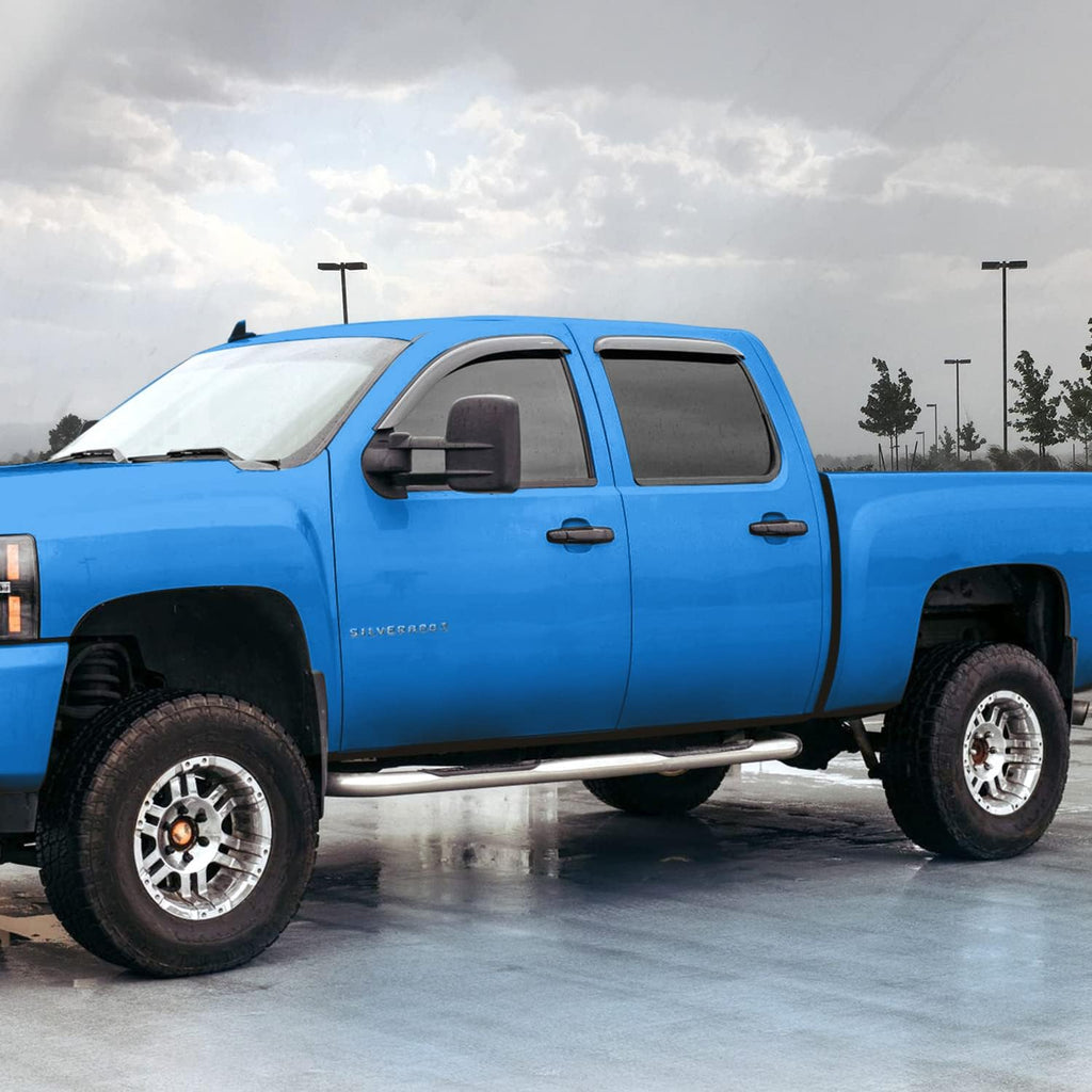 Tape-on Window Deflectors for Chevrolet Silverado/GMC Sierra 2007-2013 Crew Cab, 4 pcs X40659