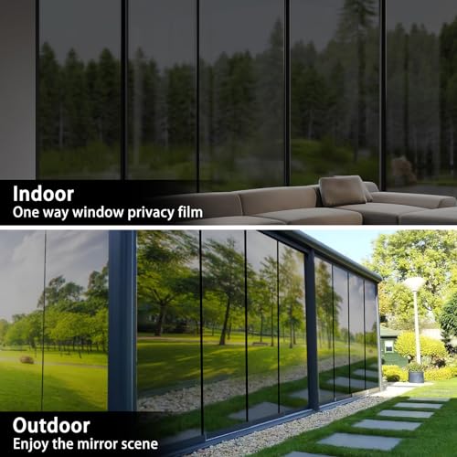Diamond Black Silver One Way Window Film, 29.5 inch x 6.5 feet G8643