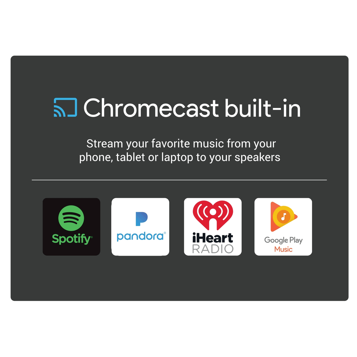 Bluetooth/Wi-Fi Wireless Stereo Smart Speaker with Chromecast Built-in N8567