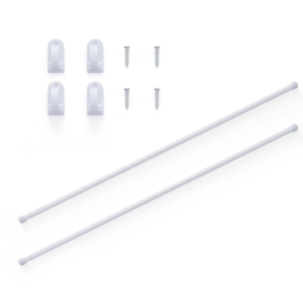White 26" - 48" Adjustable Door Curtain Rods N525641