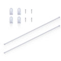 White 26" - 48" Adjustable Door Curtain Rods N525641
