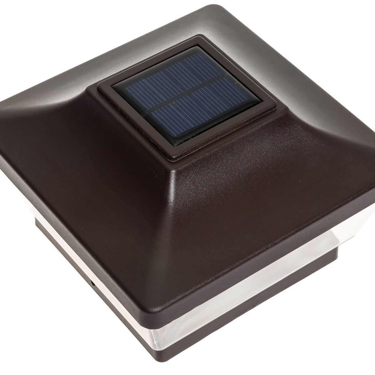 5 x 5 Solar LED Post Cap Light with 6 inch Adapter, Bronze, 12 Pack M6462