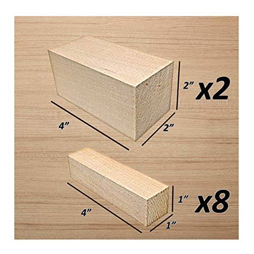 Wood Carving Kit with 10 Basswood Blocks and 8 Piece Set N617