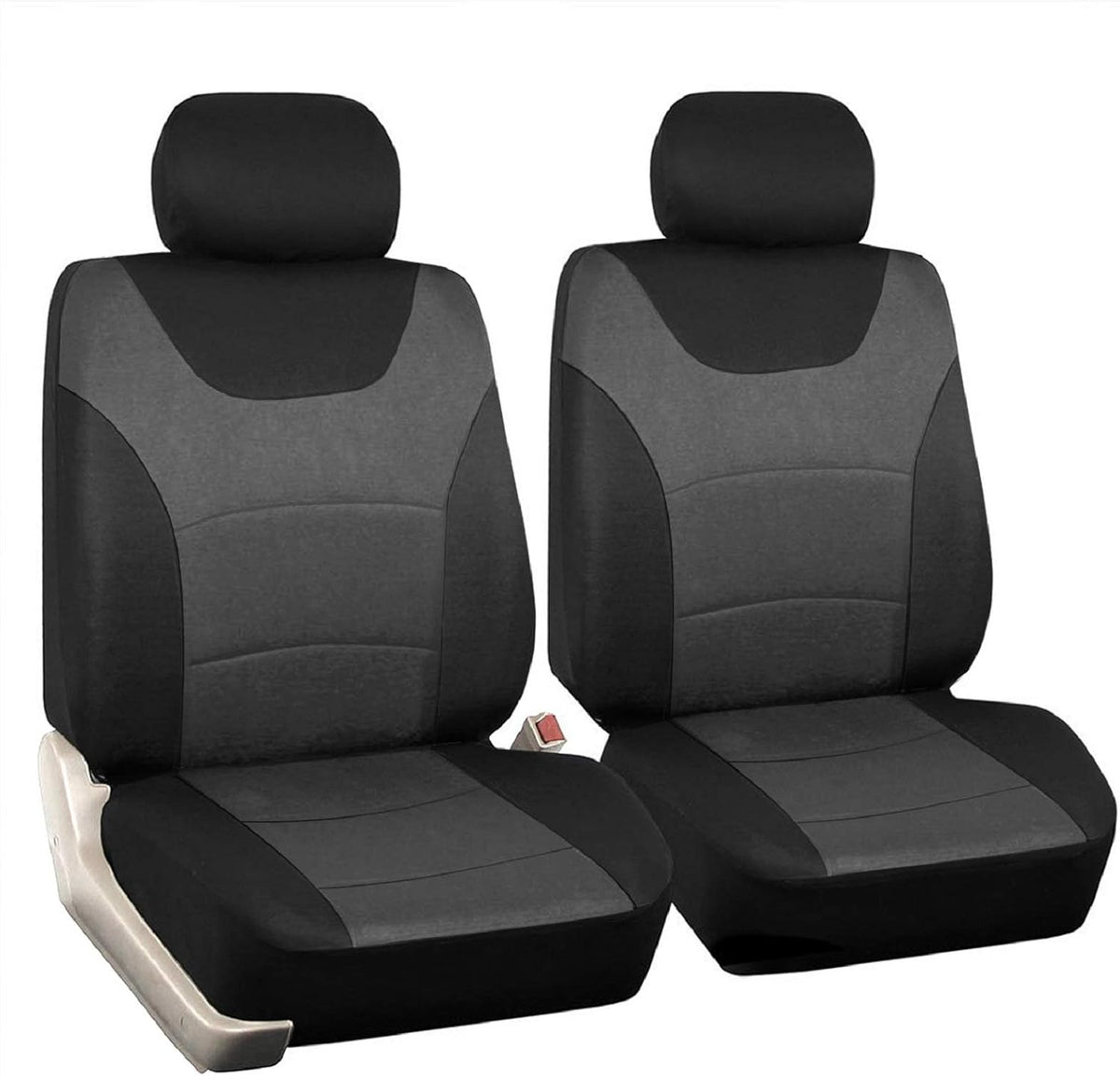Black Universal Fit Cloth Bucket Seat Covers R240907