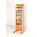 Light Oak 7 Pocket Magazine Rack X2988